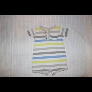 Baby boys striped romper.